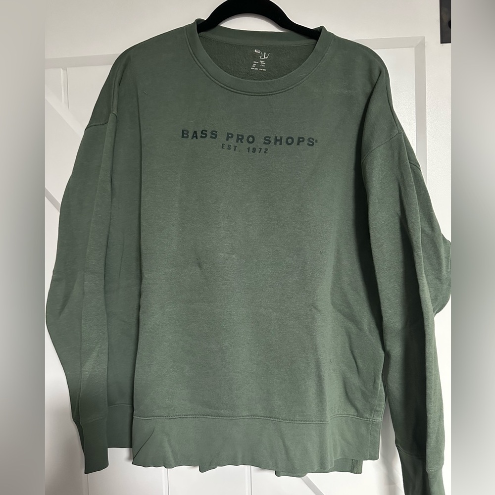 Bass Pro Shops Men's Olive Crewneck Sweater